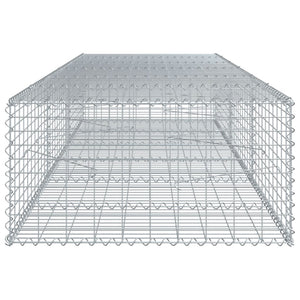 vidaXL Gabion Basket with Cover 300x100x50 cm Galvanised Iron