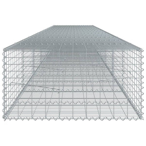 vidaXL Gabion Basket with Cover 700x100x50 cm Galvanised Iron