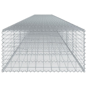 vidaXL Gabion Basket with Cover 1000x100x50 cm Galvanised Iron