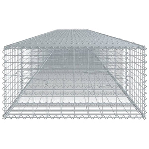 vidaXL Gabion Basket with Cover 1100x100x50 cm Galvanised Iron