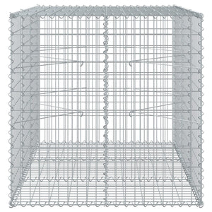 vidaXL Gabion Basket with Cover 150x100x100 cm Galvanised Iron