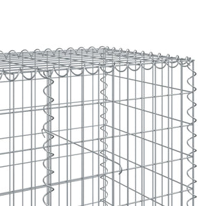 vidaXL Gabion Basket with Cover 150x100x100 cm Galvanised Iron