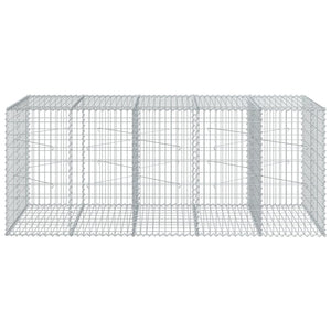 vidaXL Gabion Basket with Cover 250x100x100 cm Galvanised Iron