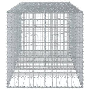 vidaXL Gabion Basket with Cover 250x100x100 cm Galvanised Iron