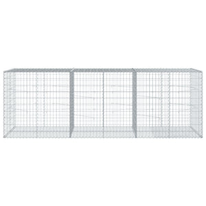 vidaXL Gabion Basket with Cover 300x100x100 cm Galvanised Iron