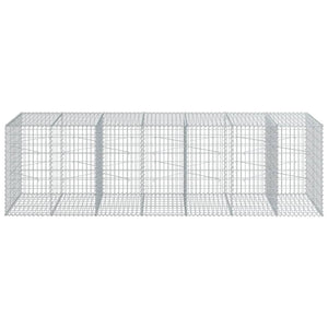 vidaXL Gabion Basket with Cover 350x100x100 cm Galvanised Iron