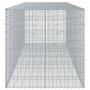 vidaXL Gabion Basket with Cover 350x100x100 cm Galvanised Iron