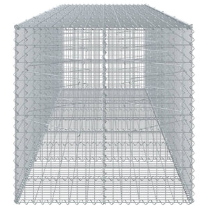 vidaXL Gabion Basket with Cover 450x100x100 cm Galvanised Iron