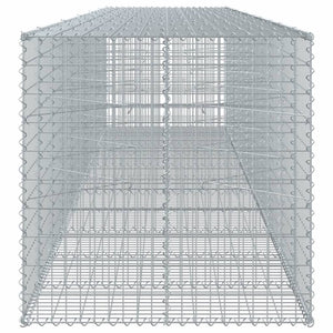 vidaXL Gabion Basket with Cover 550x100x100 cm Galvanised Iron