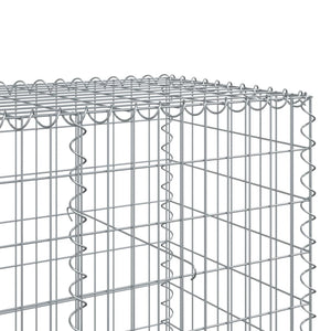 vidaXL Gabion Basket with Cover 550x100x100 cm Galvanised Iron