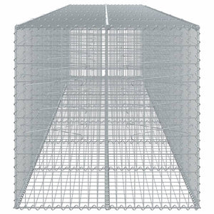 vidaXL Gabion Basket with Cover 700x100x100 cm Galvanised Iron