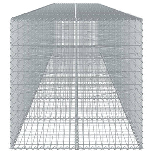 vidaXL Gabion Basket with Cover 800x100x100 cm Galvanised Iron