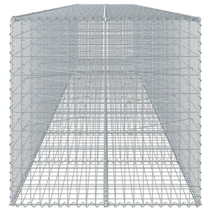 vidaXL Gabion Basket with Cover 900x100x100 cm Galvanised Iron