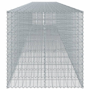 vidaXL Gabion Basket with Cover 950x100x100 cm Galvanised Iron