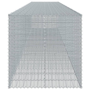 vidaXL Gabion Basket with Cover 1050x100x100 cm Galvanised Iron