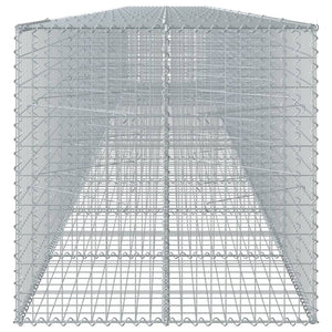 vidaXL Gabion Basket with Cover 1100x100x100 cm Galvanised Iron