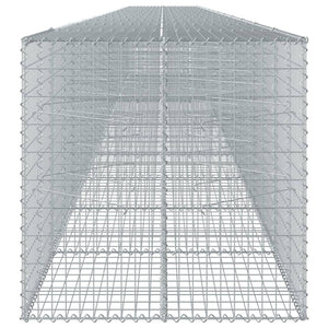 vidaXL Gabion Basket with Cover 1200x100x100 cm Galvanised Iron