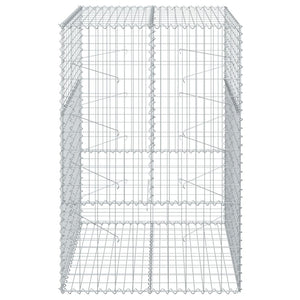 vidaXL Gabion Basket with Cover 100x100x150 cm Galvanised Iron