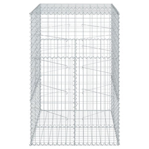 vidaXL Gabion Basket with Cover 100x100x150 cm Galvanised Iron