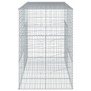 vidaXL Gabion Basket with Cover 200x100x150 cm Galvanised Iron