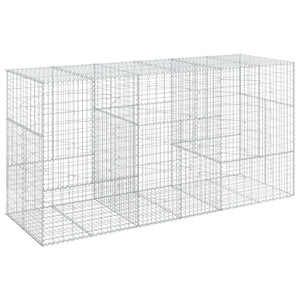 vidaXL Gabion Basket with Cover 300x100x150 cm Galvanised Iron