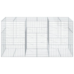 vidaXL Gabion Basket with Cover 300x100x150 cm Galvanised Iron