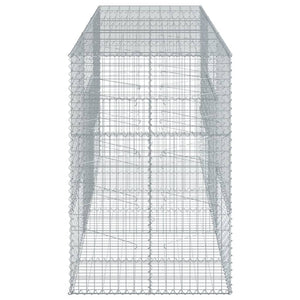 vidaXL Gabion Basket with Cover 300x100x150 cm Galvanised Iron