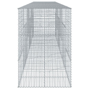 vidaXL Gabion Basket with Cover 600x100x150 cm Galvanised Iron