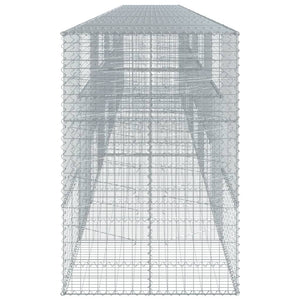 vidaXL Gabion Basket with Cover 1000x100x150 cm Galvanised Iron