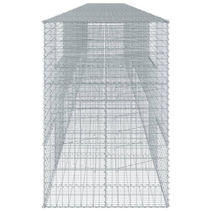 vidaXL Gabion Basket with Cover 1100x100x150 cm Galvanised Iron