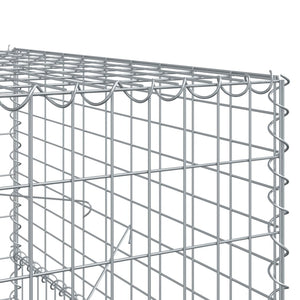 vidaXL Gabion Basket with Cover 1100x100x150 cm Galvanised Iron