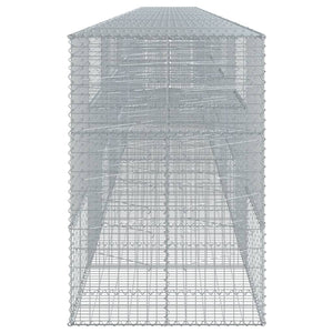 vidaXL Gabion Basket with Cover 1200x100x150 cm Galvanised Iron