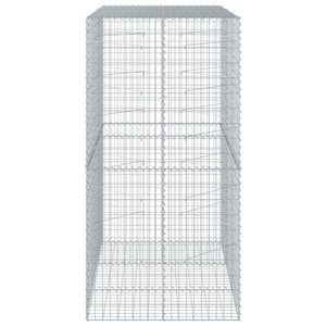 vidaXL Gabion Basket with Cover 150x100x200 cm Galvanised Iron