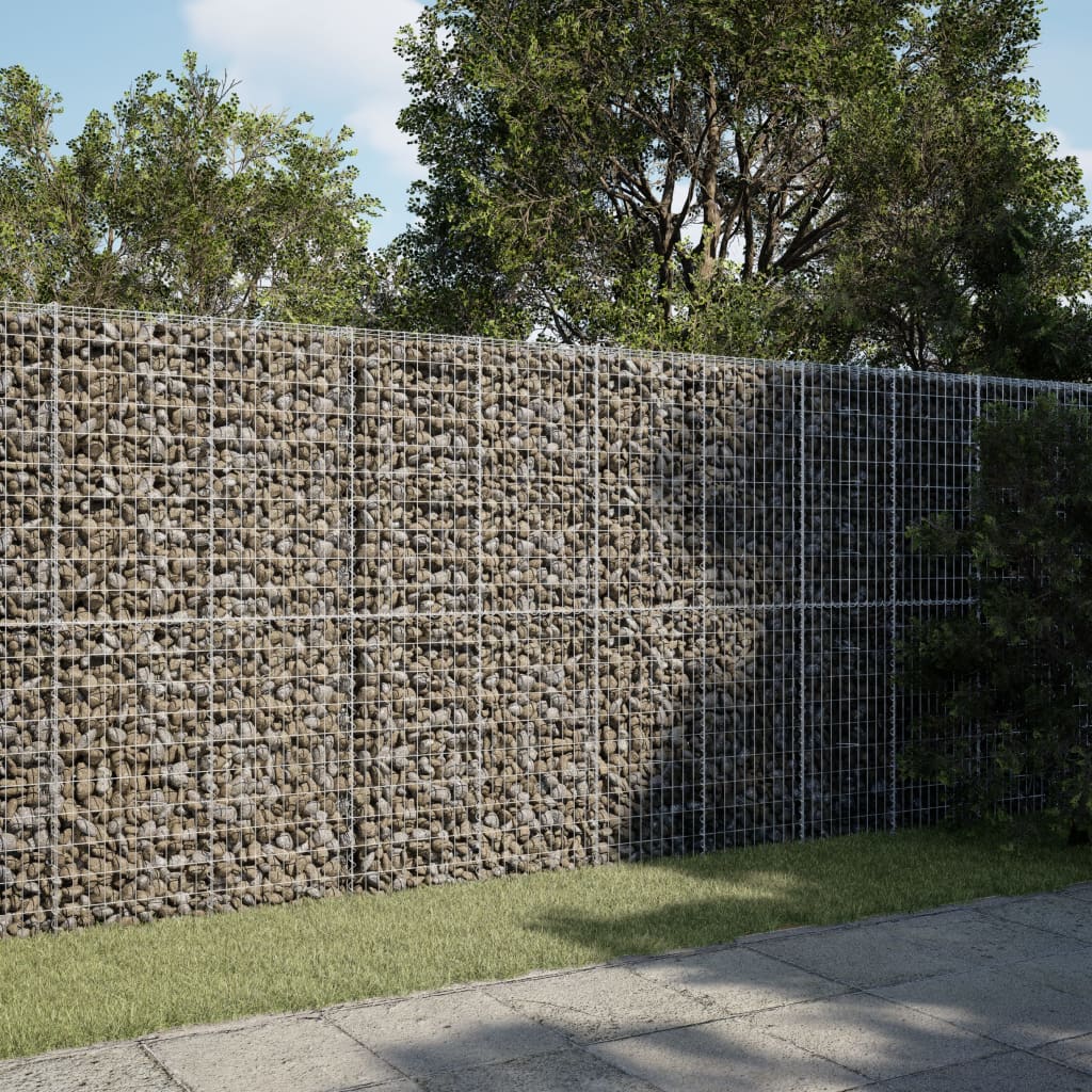 vidaXL Gabion Basket with Cover 300x100x200 cm Galvanised Iron