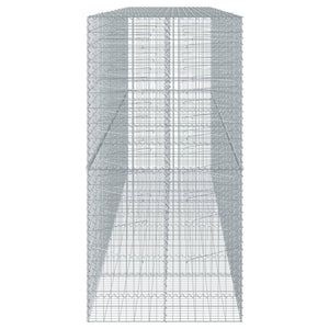 vidaXL Gabion Basket with Cover 500x100x200 cm Galvanised Iron