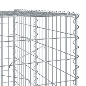 vidaXL Gabion Basket with Cover 500x100x200 cm Galvanised Iron