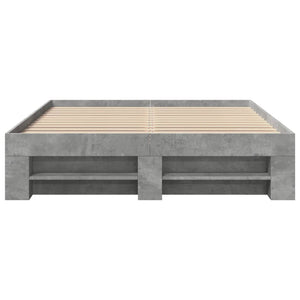 vidaXL Bed Frame without Mattress Concrete Grey 120x190cm Engineered Wood