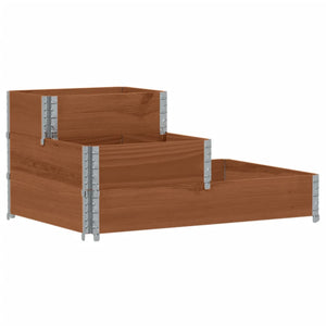 vidaXL 3-Tier Raised Bed Brown 120x80 cm Solid Wood Pine