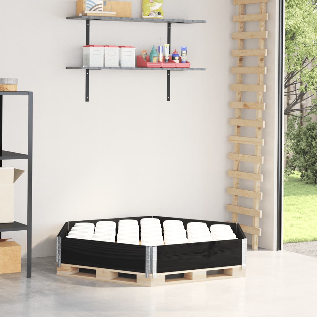 vidaXL Raised Bed Hexagon Black 160x160 cm Solid Wood Pine