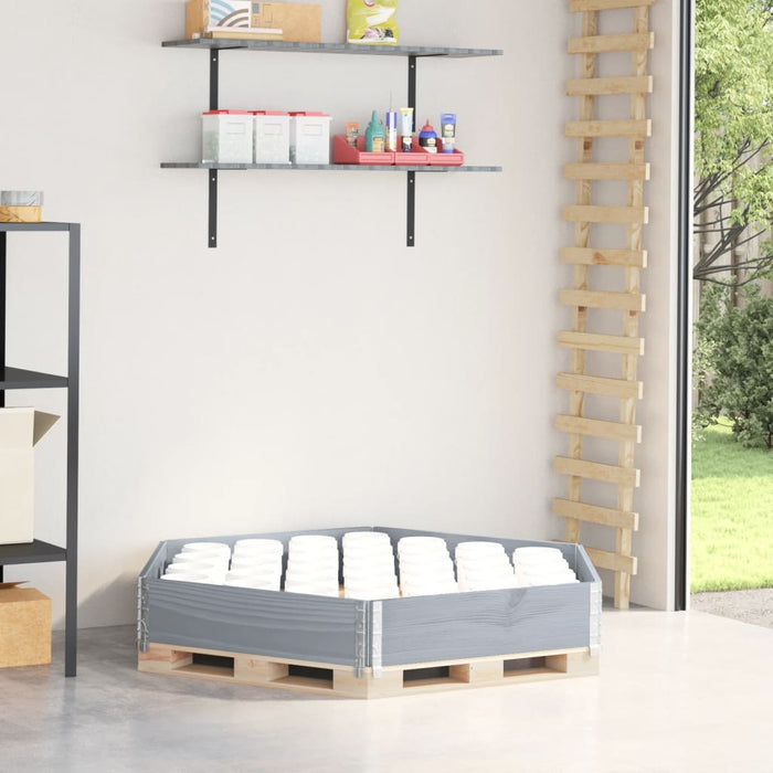 vidaXL Raised Bed Hexagon Grey 160x160 cm Solid Wood Pine