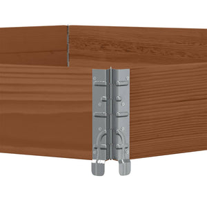 vidaXL Raised Bed Hexagon Brown 160x160 cm Solid Wood Pine