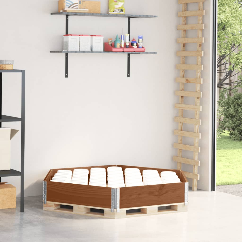 vidaXL Raised Bed Hexagon Brown 160x160 cm Solid Wood Pine