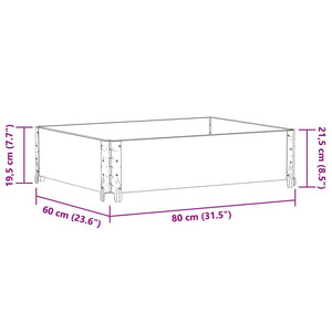 vidaXL Garden Planter 80x60 cm Solid Pine Wood