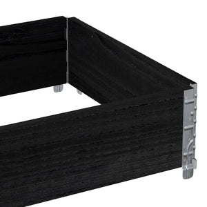 vidaXL Garden Planter Black 80x60 cm Solid Wood Pine