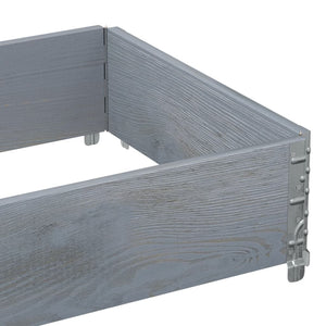 vidaXL Garden Planter Grey 80x60 cm Solid Wood Pine