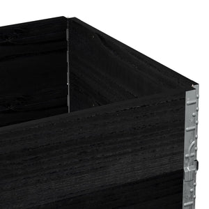 vidaXL Garden Planter Black 80x60 cm Solid Wood Pine