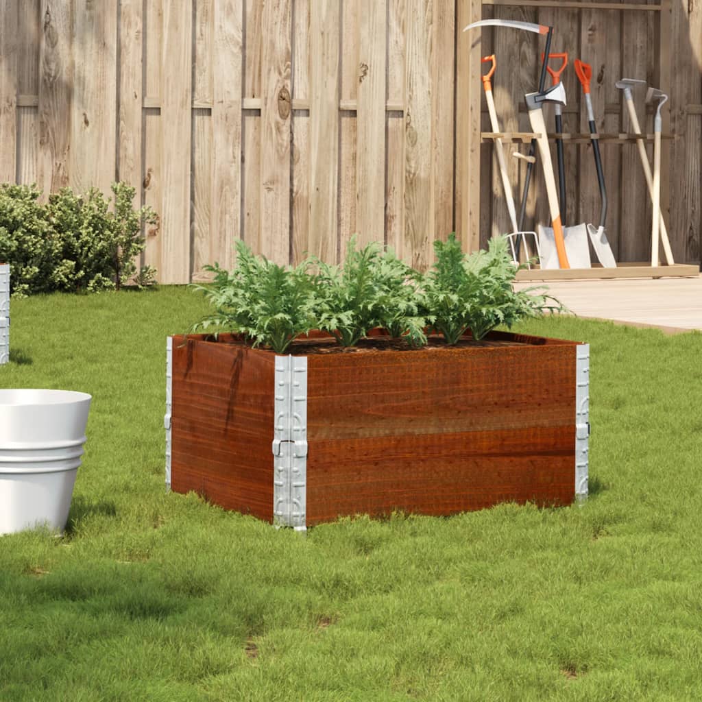 vidaXL Garden Planter Brown 80x60 cm Solid Wood Pine