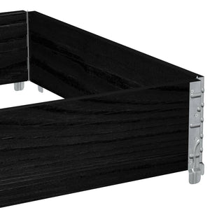 vidaXL Garden Planter Black 120x80 cm Solid Wood Pine