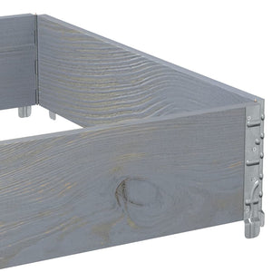 vidaXL Garden Planter Grey 120x80 cm Solid Wood Pine