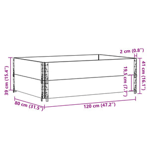 vidaXL Garden Planter 120x80 cm Solid Wood Pine